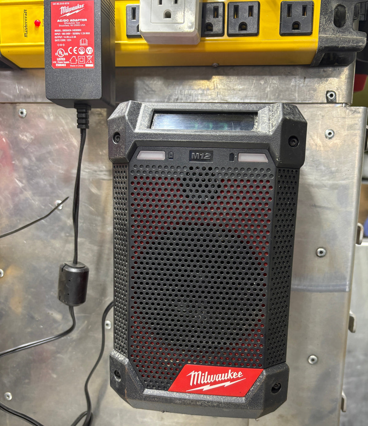 Heavy-Duty Wall Mount for Milwaukee M12 Radio + Charger